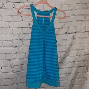 Old Navy Active Blue Stripe Large Tank Top